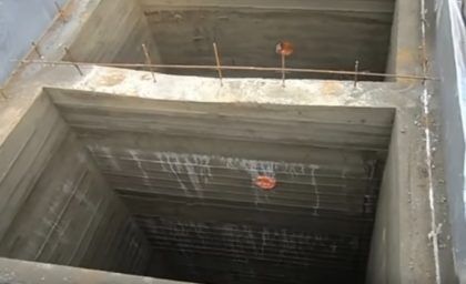 Стены залиты, бетон затвердевший