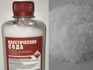 Каустическая сода отлично подходит для удаления органических засоров.