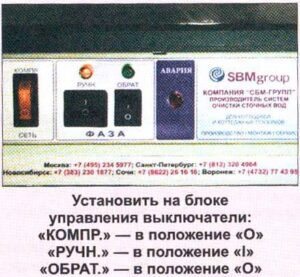 Панель приборов септика Астра